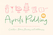 Aprils Pudding Sweet Handwritten, a Script Font by stylishtype.co (Thumbnail 1 of 20)