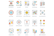 73 Data Analytics Color Line Icons, an Outline Icon by Flat Icons (Thumbnail 4 of 5)