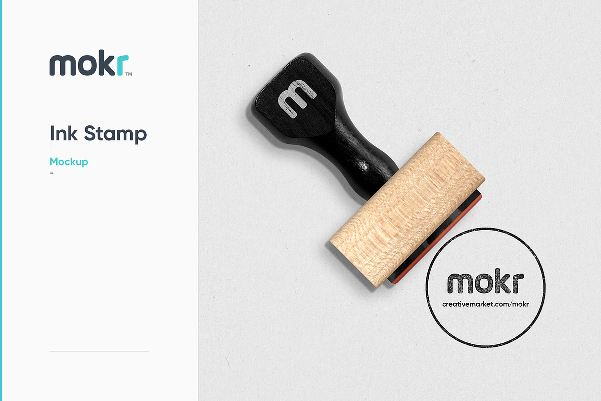 Ink Stamp Mockup Psd, an Apparel Mockup by Mokr (Photo 1 of 5)