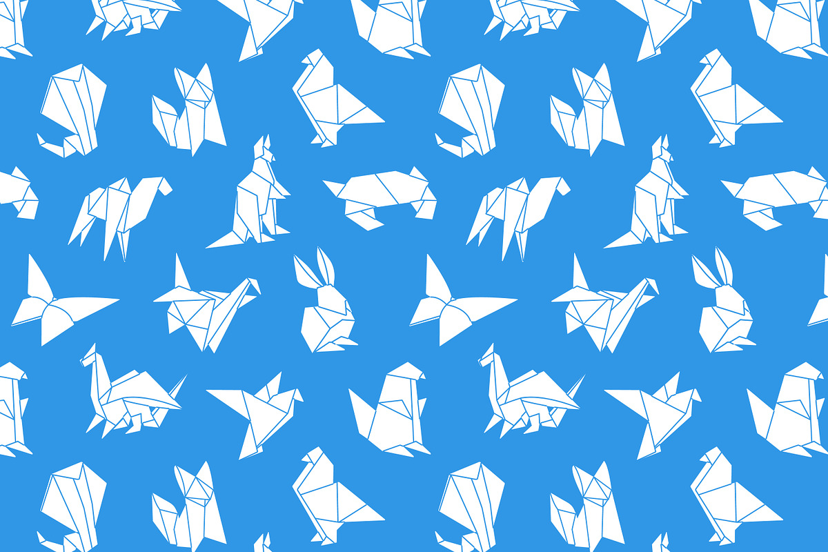 Origami animals set + patterns, an Animal Illustration by PaperTrident (Photo 5 of 7)