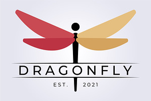 Dragonfly Logo Vector Illustration