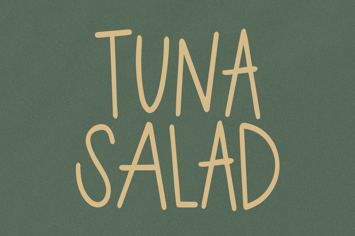 Tuna Salad | Quotable Kids Font, a Sans Serif Font by Blythe Green (Photo 1 of 8)