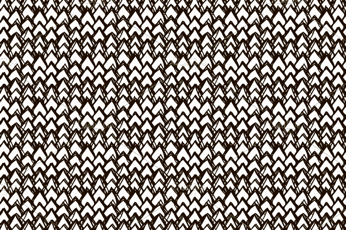 6 Black Sketched Seamless Patterns, a Pattern Graphic by Olya Creative (Photo 4 of 5)