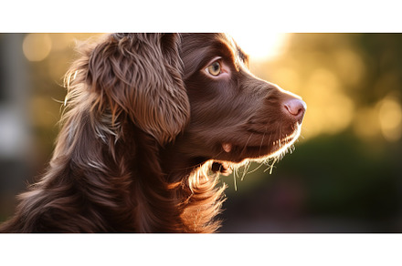 Cute puppy of chocolate color in, an Animal Photo by ZinetroN