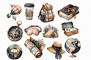 Watercolor Travel clipart, an Illustration by Libby Wishes (Thumbnail 3 of 4)