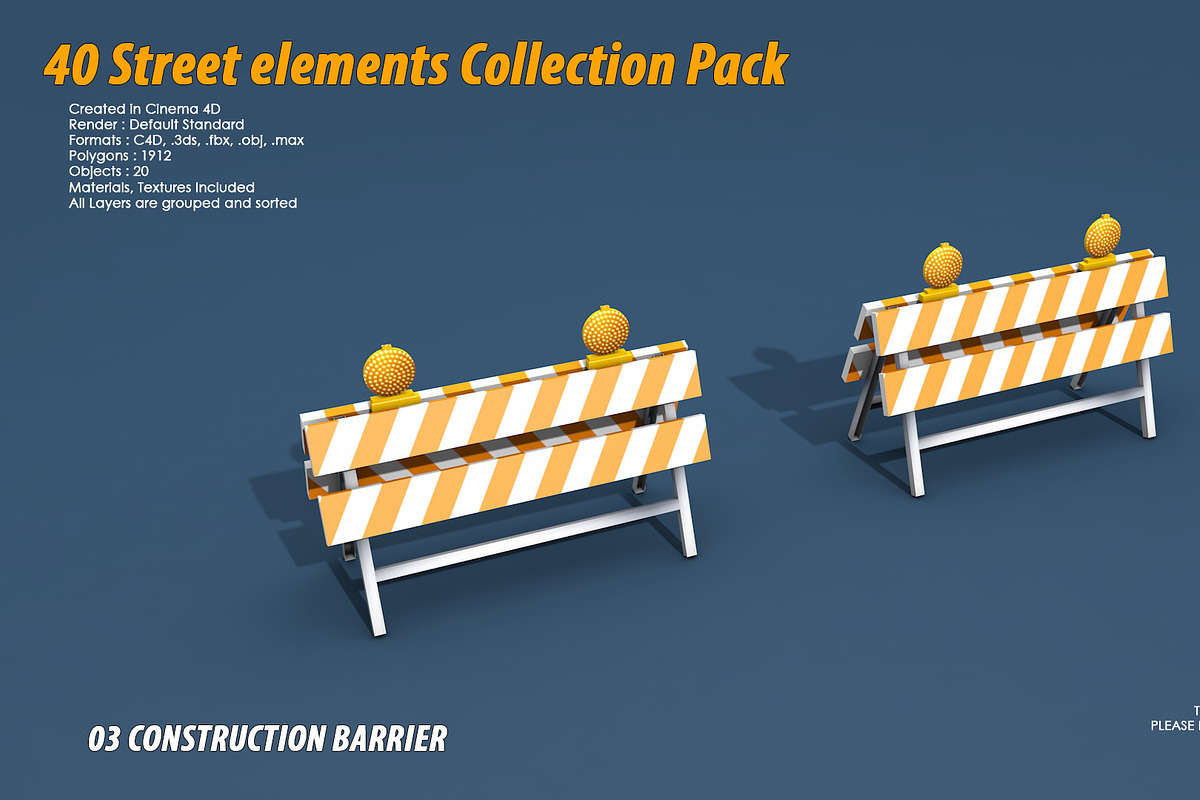 40 Street elements Collection Pack, an Architecture 3D Model by multimedia4ds (Photo 6 of 70)