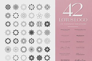 Water Lily Lotus Logo Bundle