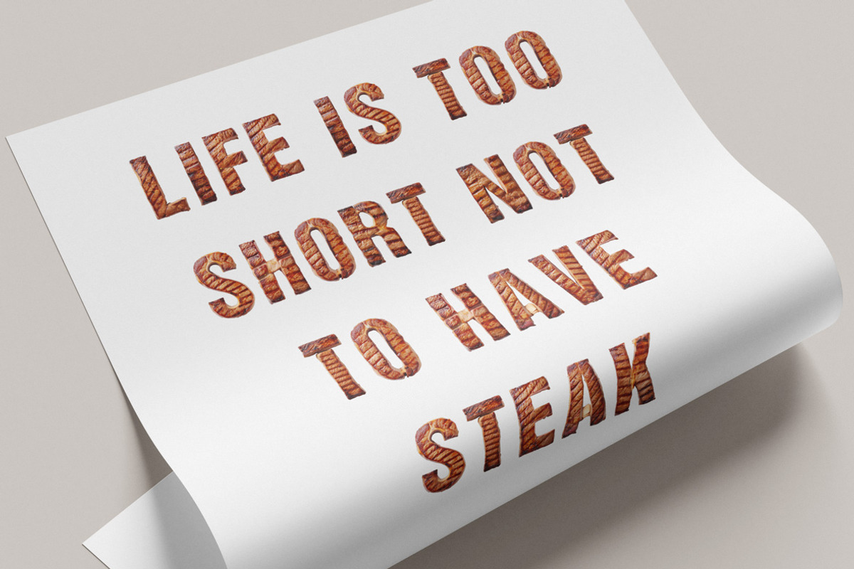 Steak Font, a Sans Serif Font by Handmadefont (Photo 5 of 10)