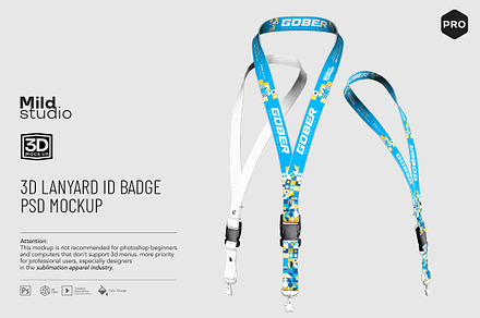 3D Lanyard Id Badge Mockup, a Product Mockup by Mildstudio