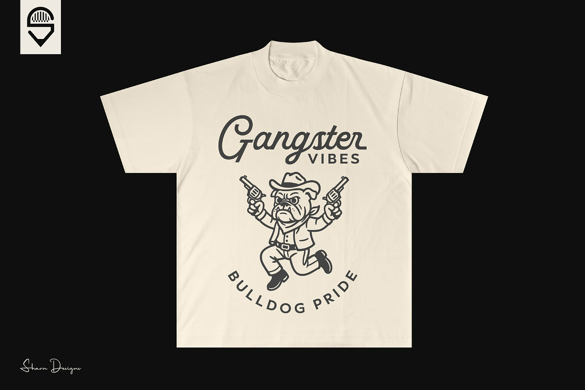 Cool Cowboy Bulldog Gangster Vibes, a Graphic by shaondesigns (Photo 4 of 4)