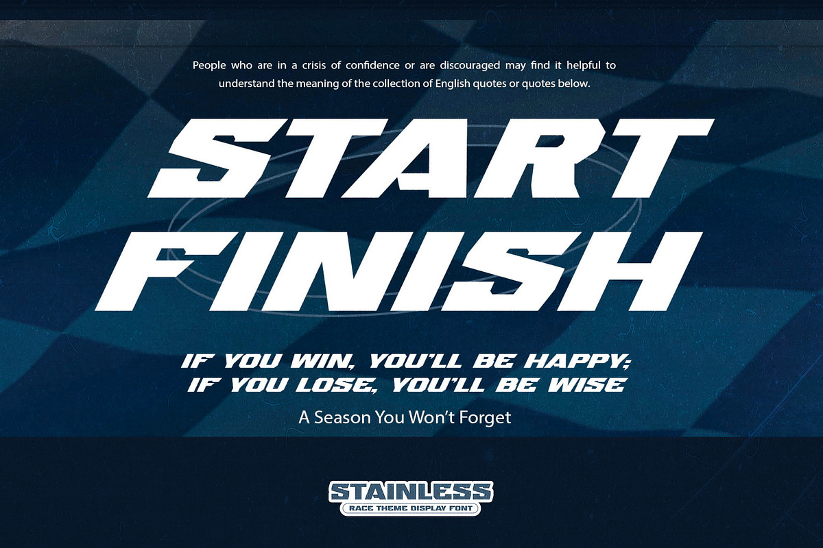 STAINLESS - Race Theme Display Font, a Font by Gassstype (Photo 9 of 9)
