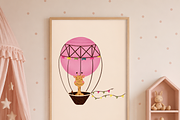 Baby girl nursery digital poster, a Decorative Illustration by Oleksandra Illustrates (Thumbnail 2 of 5)