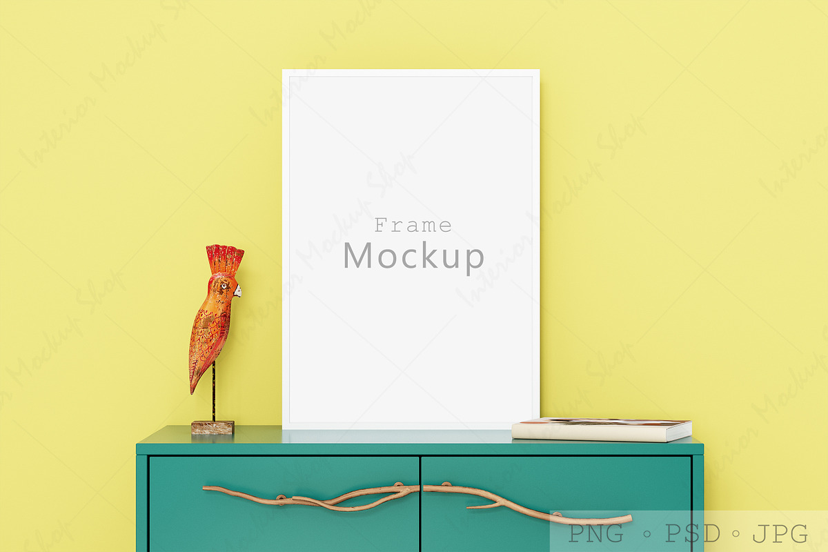 Frame Mockup Interior & PSD PNG JPG, a Print Template by Mockup Shop (Photo 1 of 3)