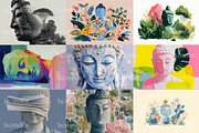 120 Tropical Tiki Mask Illustrations, a Decorative Illustration by Incomelion (Thumbnail 5 of 20)