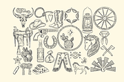 Western Cowboy Essentials Graphics, an Animal Illustration by cmfgraphics (Thumbnail 2 of 3)