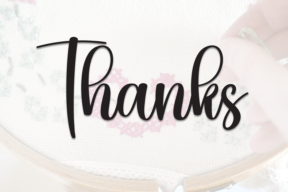Embroidery | Script Font, a Handwritten Font by Scratchones (Photo 8 of 8)
