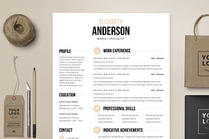 Resume Template 4 Page Anderson