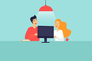 Office life, a Person Illustration by Podis (Thumbnail 7 of 10)