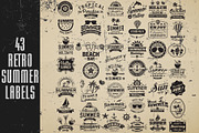 Sumer Retro Labels Bundle, a Branding & Logo Template by DCD Vector Co. (Thumbnail 1 of 12)
