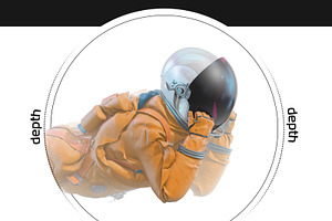 PSD Mockup 3D NASA Astronaut 39