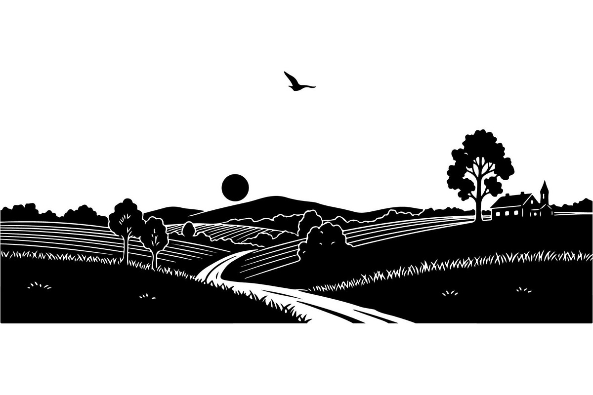 Rural Hills Silhouette, an Object Graphic by Creativeshirt (Photo 20 of 20)