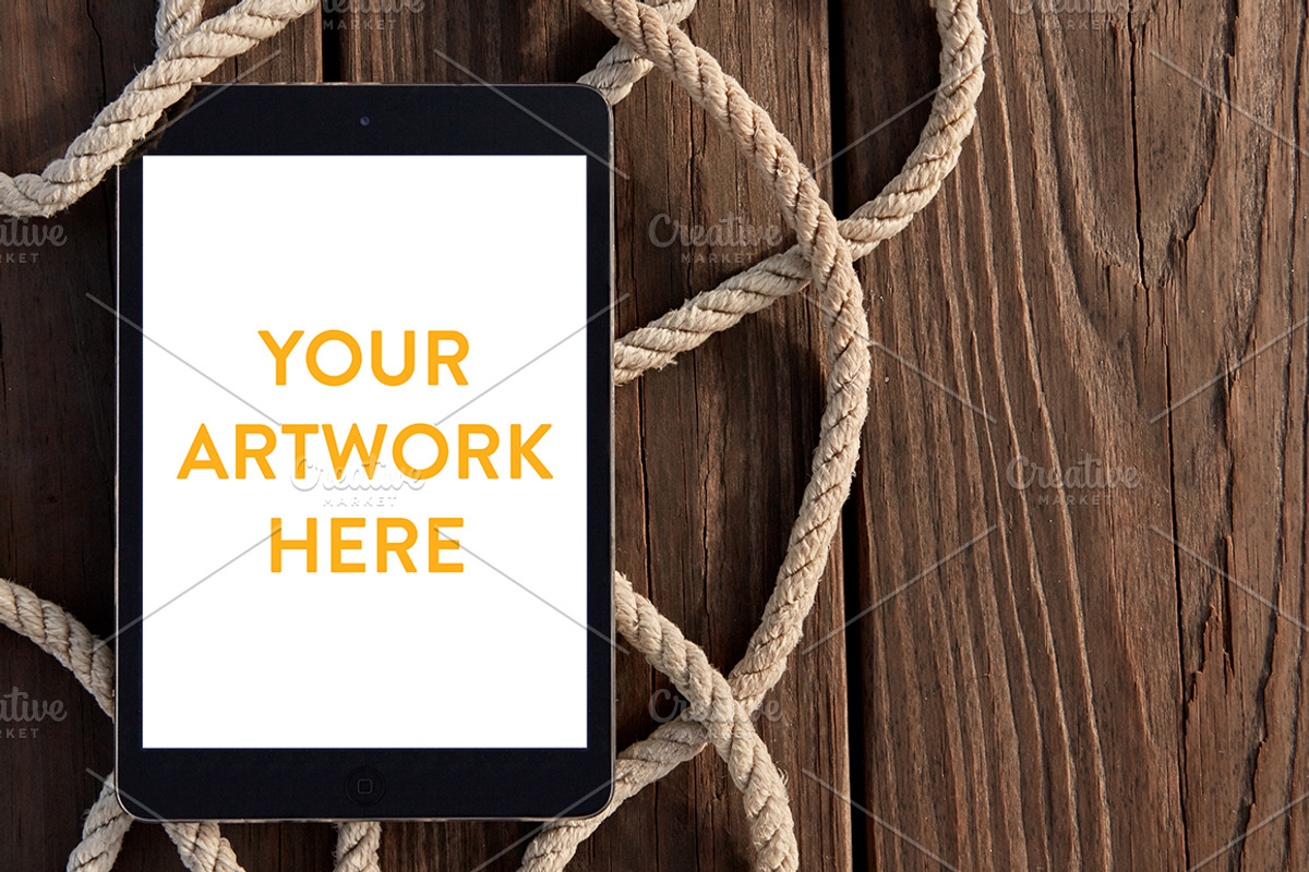 Nautical iPad Mockup PSD, an iPad Mockup by Construct Supply Co.