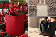 Christmas Tote Bag - Bundle 100 JPG, a Household Mockup by KennedyStudio (Thumbnail 6 of 16)