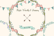 Wreath Clipart Vector, a Decorative Illustration by Digital Sugar (Thumbnail 1 of 5)