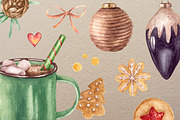 Watercolor Christmas clip art, an Illustration by a_ptichkina (Thumbnail 3 of 8)