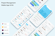 Project Management Mobile App UI Kit, an UI Kit Template by Betush