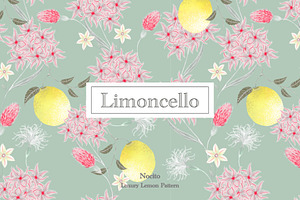 Limoncello, Luxury Lemon Pattern