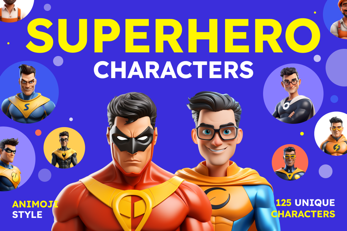 125 Superhero Characters, a Characters & Person 3D Model by Digital Blood (Photo 1 of 11)