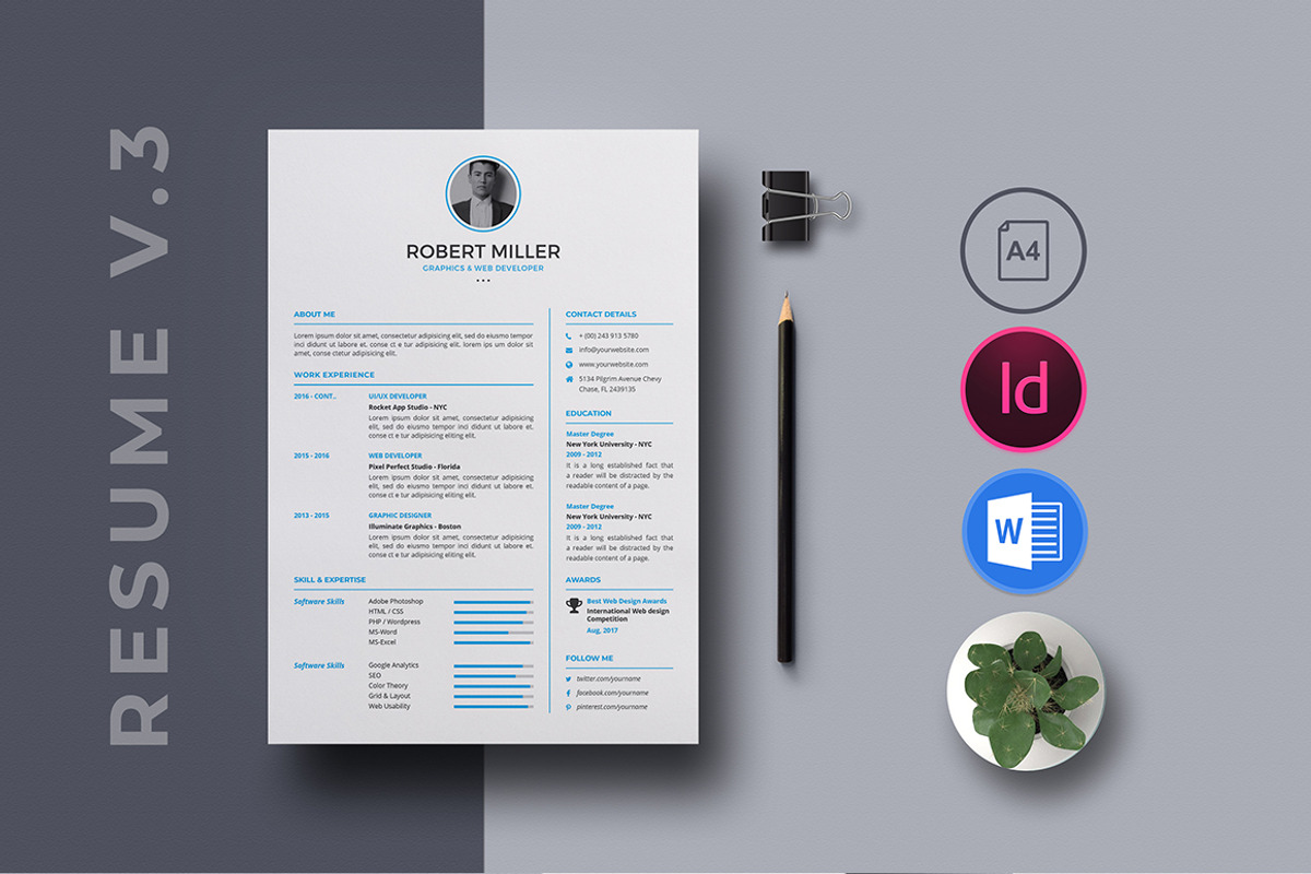 10 in 1 Resume Bundle, a Resume Template by GraphicsEgg (Photo 4 of 11)