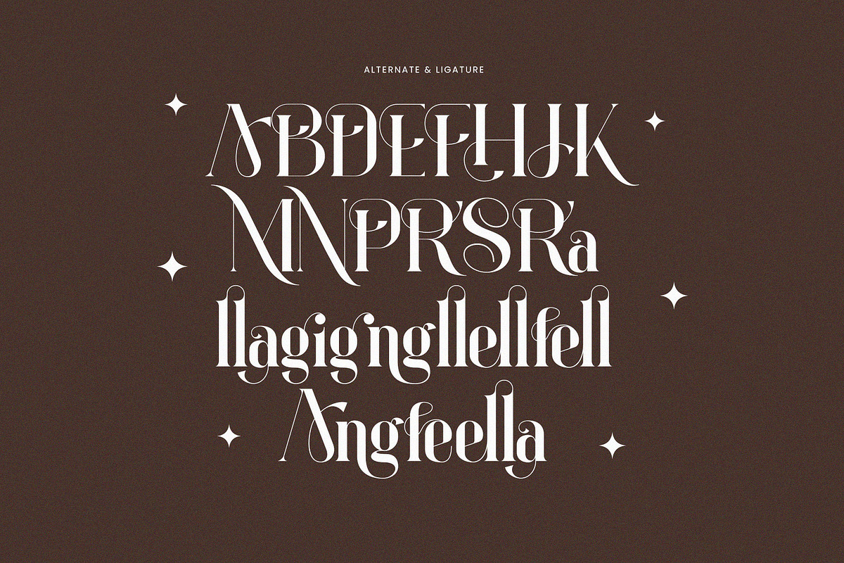 Angilia Elegant Ligature Serif Font, a Serif Font by Perfectype (Photo 9 of 9)