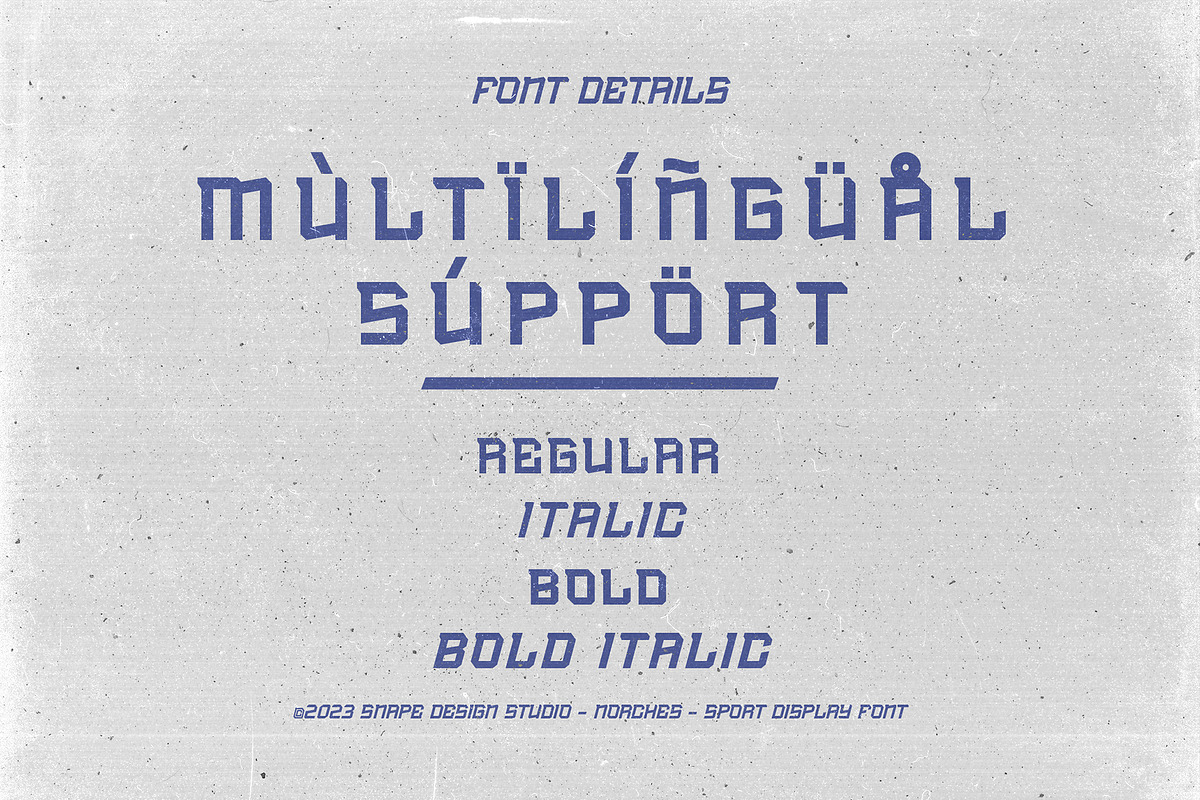 Norches - Sport Font, a Sans Serif Font by Snape Design Studio (Photo 3 of 5)