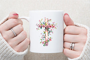 Watercolor Easter Floral Crosses, an Illustration by Sublimation Artist (Thumbnail 5 of 6)