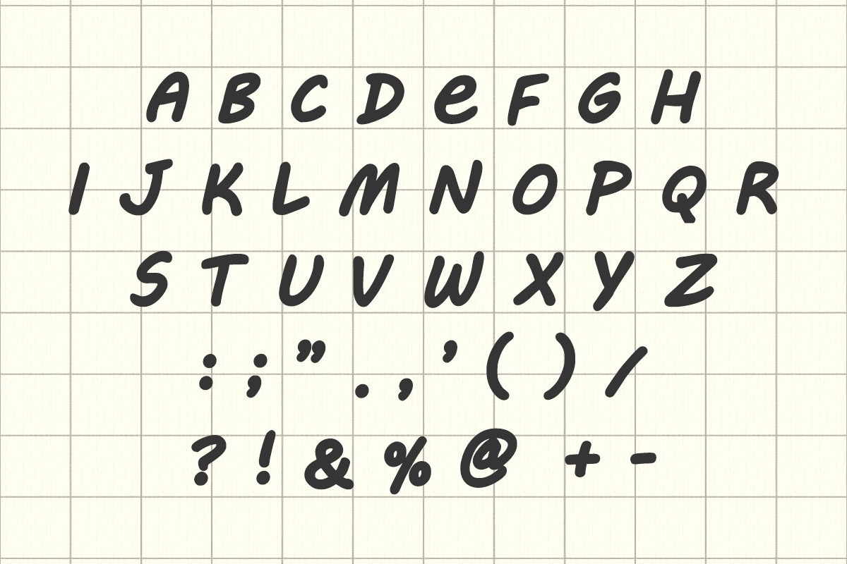 Super Bubble, a Handwritten Font by Fourteen Letter (Photo 7 of 7)