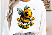 Watercolor Spring Bee Clipart, an Illustration by GatewayDesign (Thumbnail 2 of 5)