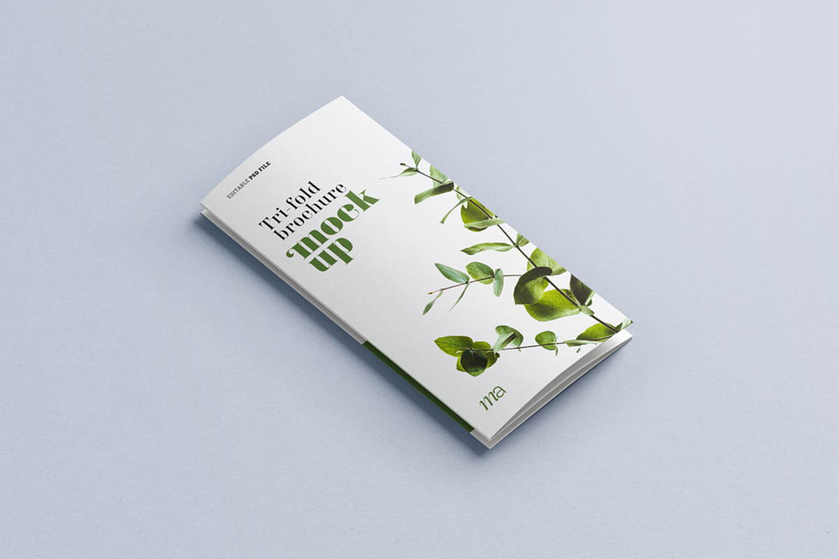 Trifold Brochure Mockup, an Advertising Mockup by Xtrahive