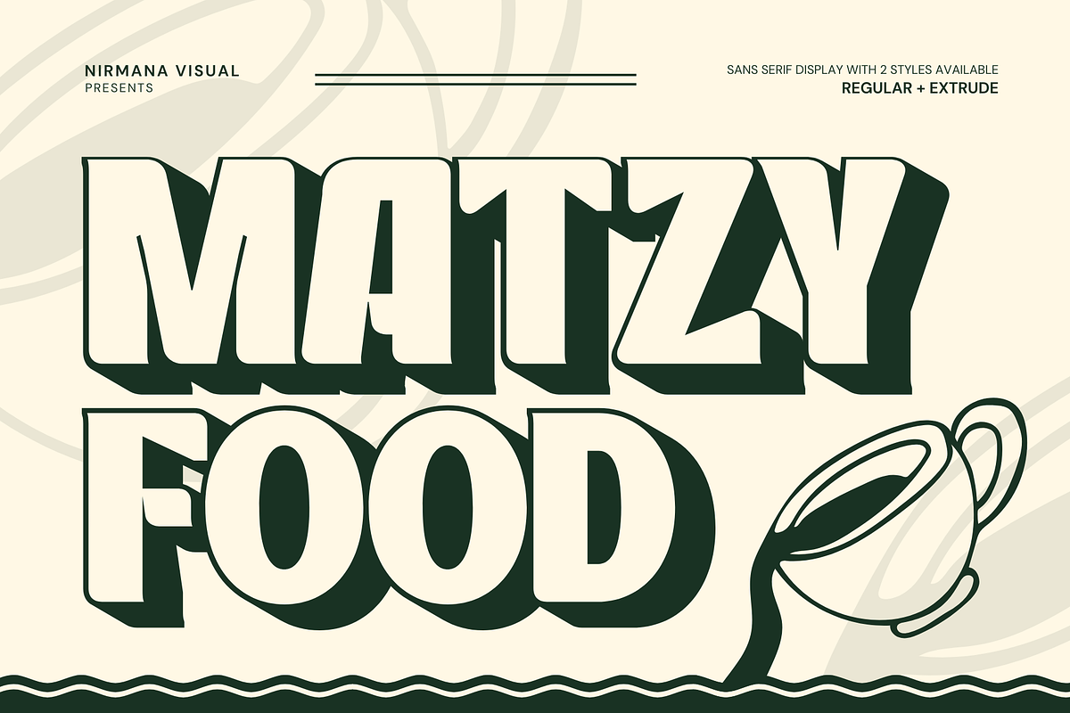 Matzy Food - Branding Logo Font, a Sans Serif Font by Nirmana Visual (Photo 1 of 15)