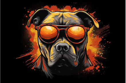 Pitbull splash. Generate Ai, an Animal Photo by Ylivdesign
