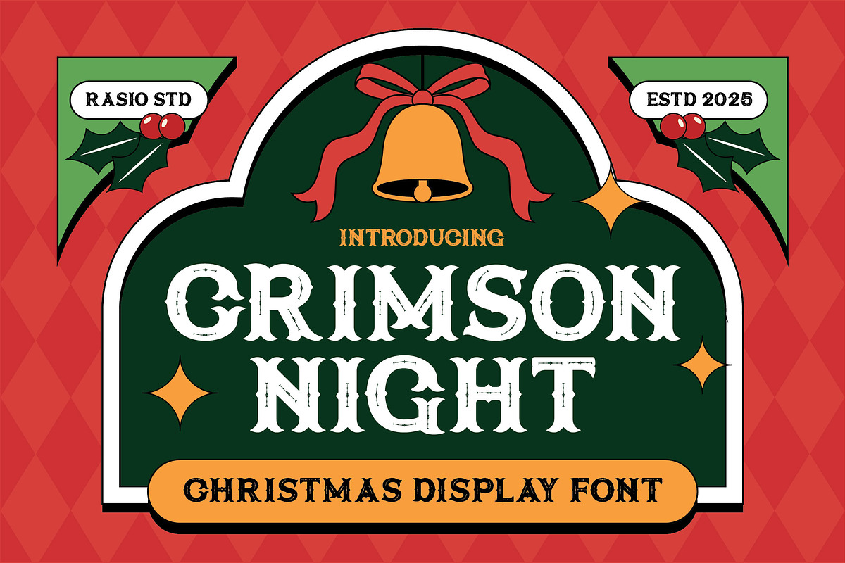 Crimson Night Christmas Font, a Serif Font by Rasio Studio (Photo 1 of 7)