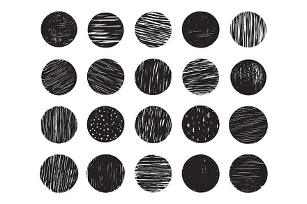 Textured Circles Collection Linocut, an Object Illustration by LadadikArt