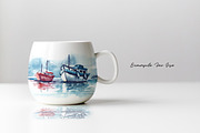 Watercolor Boat & Harbor, an Illustration by Yorda Studio (Thumbnail 11 of 11)