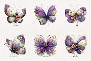 Whimsical Butterfly Clipart, an Illustration by CreationArt (Thumbnail 6 of 7)