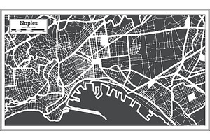 Naples Italy City Map