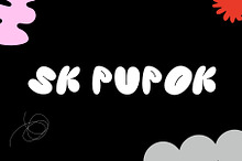 SK Pupok — Smooth Display Font