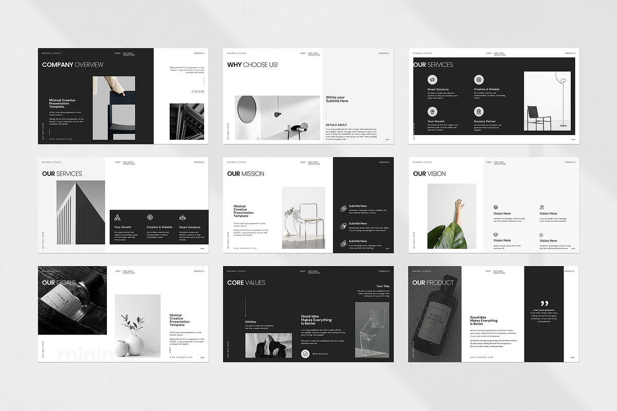 Minimal Studio Presentation Template, a Presentation Template by evgenystudio (Photo 8 of 10)