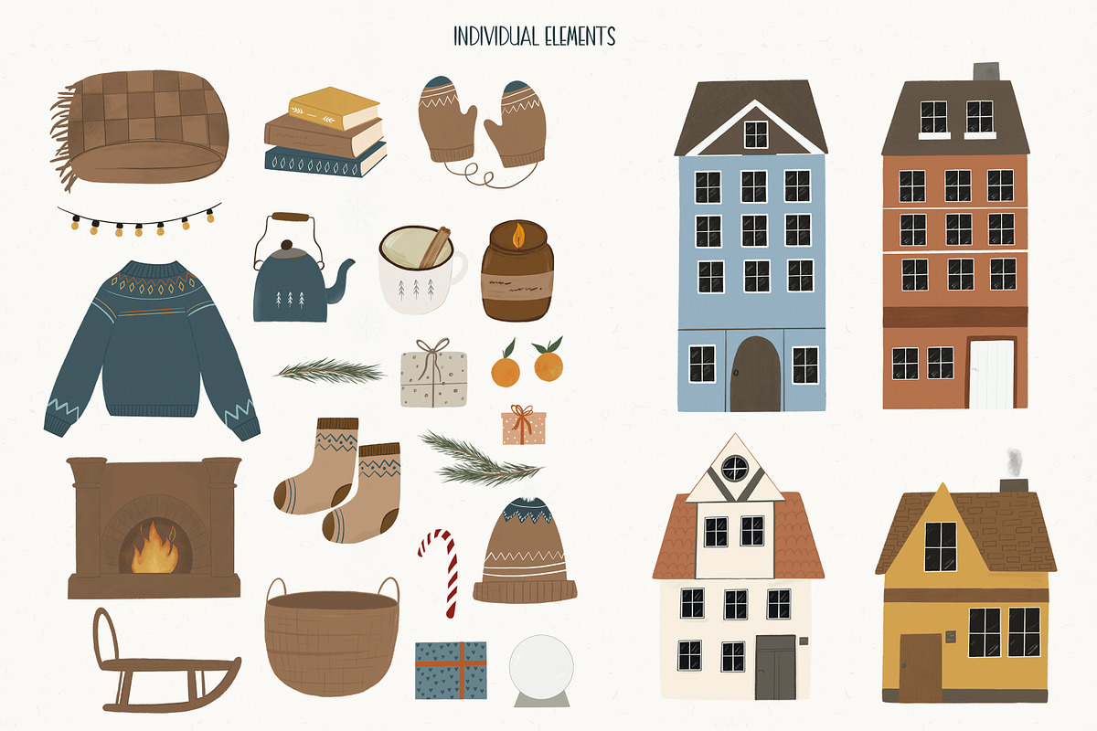 Cozy Winter. Scandinavian Christmas., a Seasonal Illustration by Ooh Lily (Photo 3 of 10)