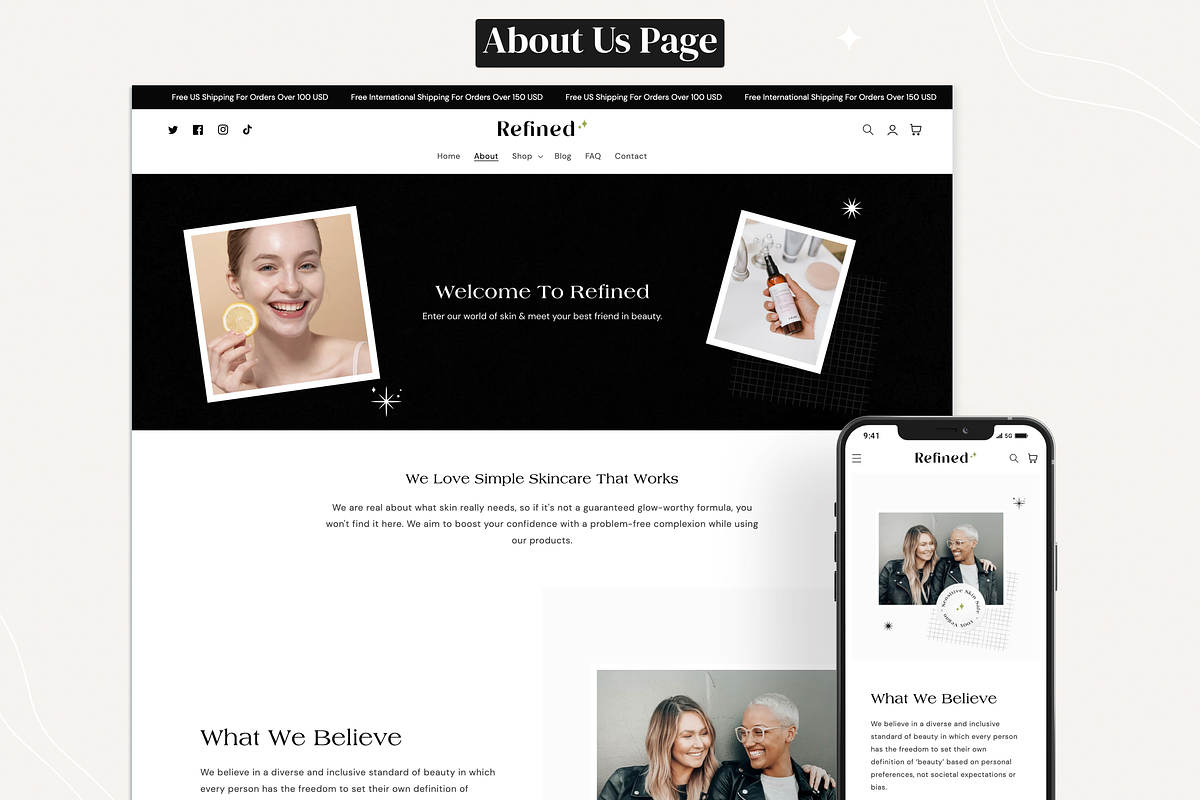 Refined - Cosmetic Shopify Theme, a Shopify Template by InspiredTheme (Photo 3 of 9)
